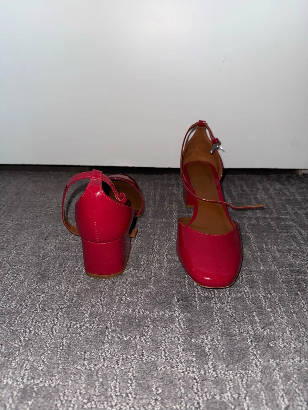 Reformation Red Ankle-Strap Pumps